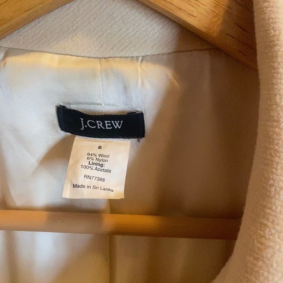 J. Crew White Wool Coat - Picture 2 of 4